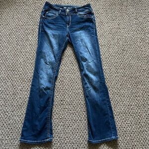 Wallflower Women's Dark Blue Boot Cut Jeans